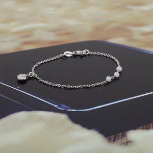 Vanbelle Sterling Silver Jewelry Dangling Seashell Bracelets